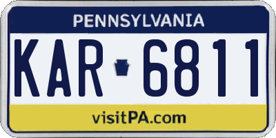 PA license plate KAR6811