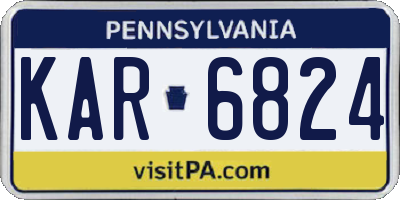 PA license plate KAR6824