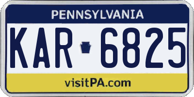 PA license plate KAR6825