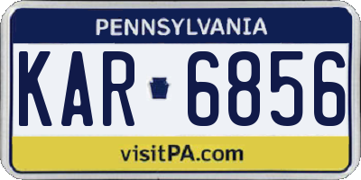 PA license plate KAR6856