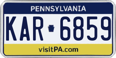 PA license plate KAR6859