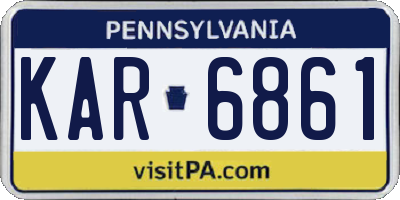 PA license plate KAR6861