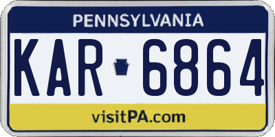 PA license plate KAR6864