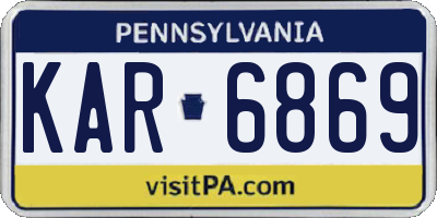 PA license plate KAR6869