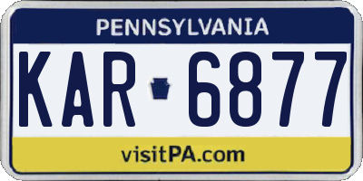 PA license plate KAR6877