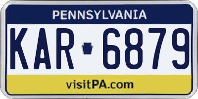 PA license plate KAR6879