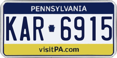 PA license plate KAR6915