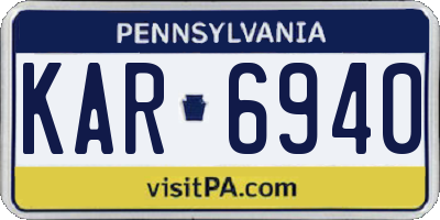PA license plate KAR6940
