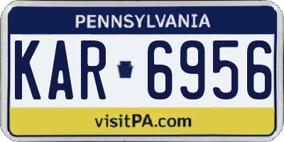 PA license plate KAR6956