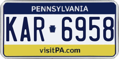 PA license plate KAR6958