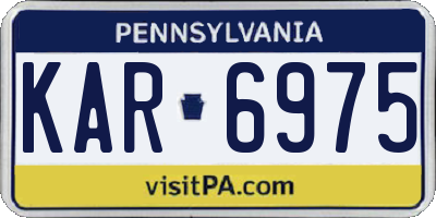 PA license plate KAR6975
