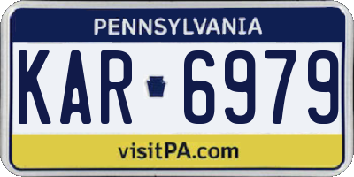 PA license plate KAR6979