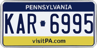 PA license plate KAR6995