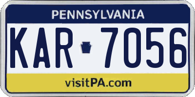 PA license plate KAR7056