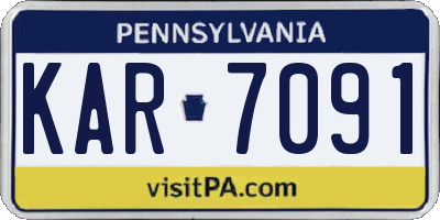 PA license plate KAR7091