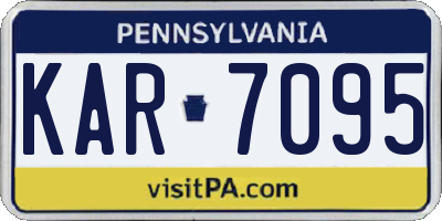 PA license plate KAR7095