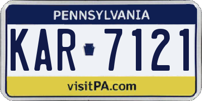 PA license plate KAR7121