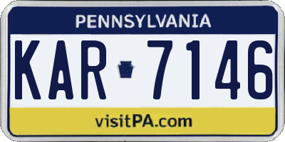 PA license plate KAR7146