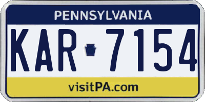 PA license plate KAR7154