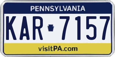 PA license plate KAR7157