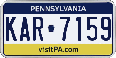 PA license plate KAR7159