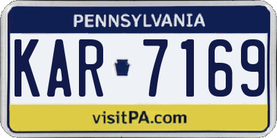 PA license plate KAR7169