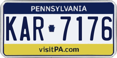 PA license plate KAR7176