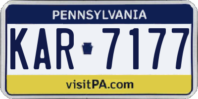 PA license plate KAR7177
