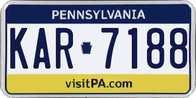 PA license plate KAR7188