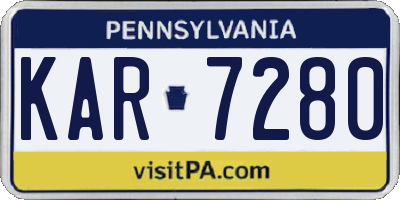 PA license plate KAR7280