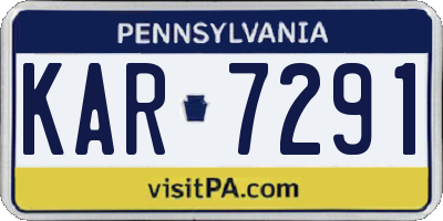 PA license plate KAR7291