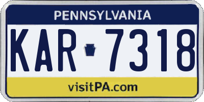 PA license plate KAR7318