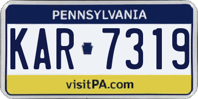 PA license plate KAR7319