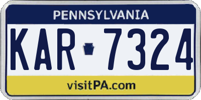 PA license plate KAR7324