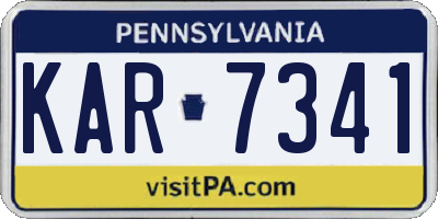 PA license plate KAR7341