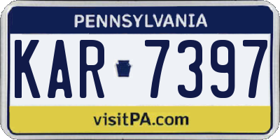 PA license plate KAR7397