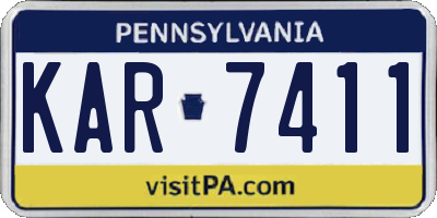 PA license plate KAR7411