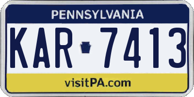 PA license plate KAR7413
