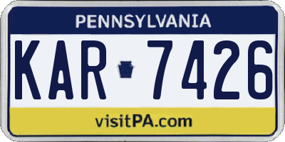 PA license plate KAR7426
