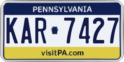 PA license plate KAR7427