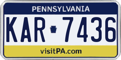 PA license plate KAR7436