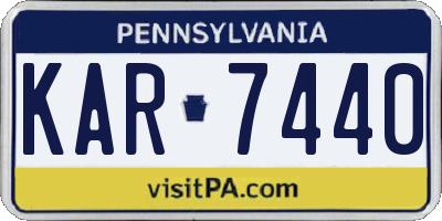 PA license plate KAR7440