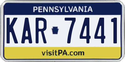 PA license plate KAR7441