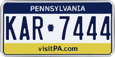 PA license plate KAR7444