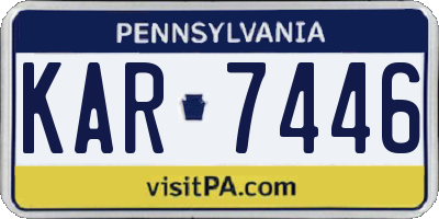 PA license plate KAR7446