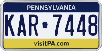 PA license plate KAR7448