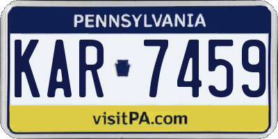 PA license plate KAR7459