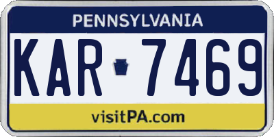 PA license plate KAR7469