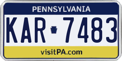 PA license plate KAR7483