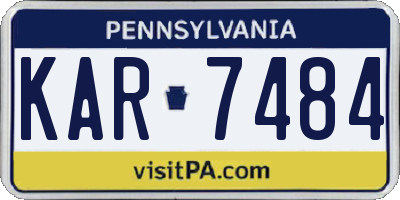 PA license plate KAR7484